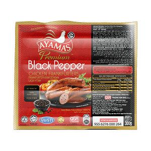 Ayamas Prem. Frank - Black Pepper 235g (New)