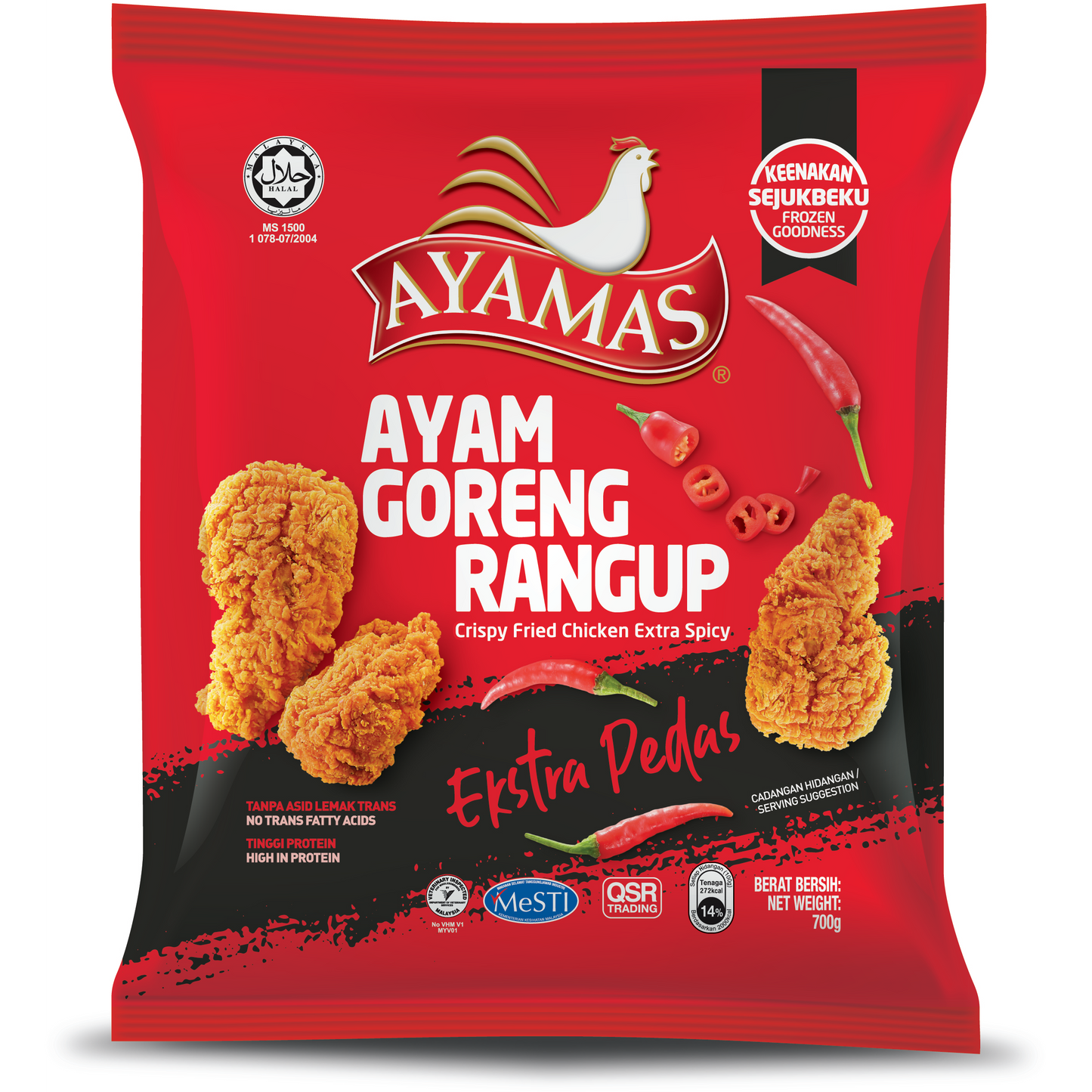 Ayamas Extra Spicy Crispy Fried Chic. 700g